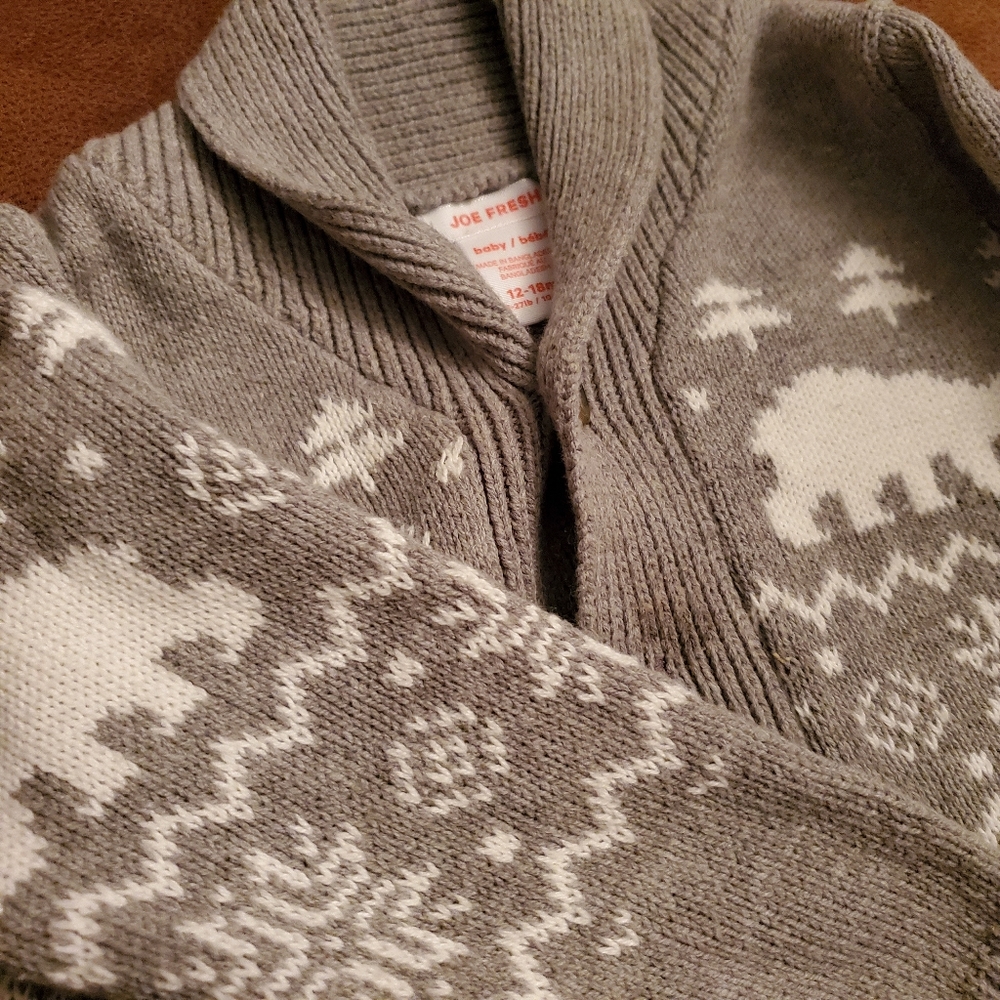 Grey button down sweater